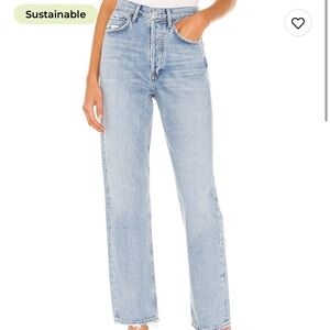 Agolde Sky Blue Straight Leg Jeans